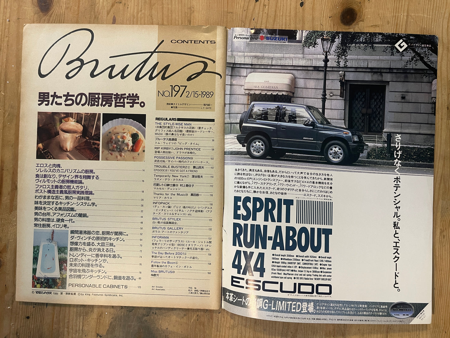 BRUTUS Magazine Japan Issue 197 – February 1989 – Philosophy of Men's Kitchens