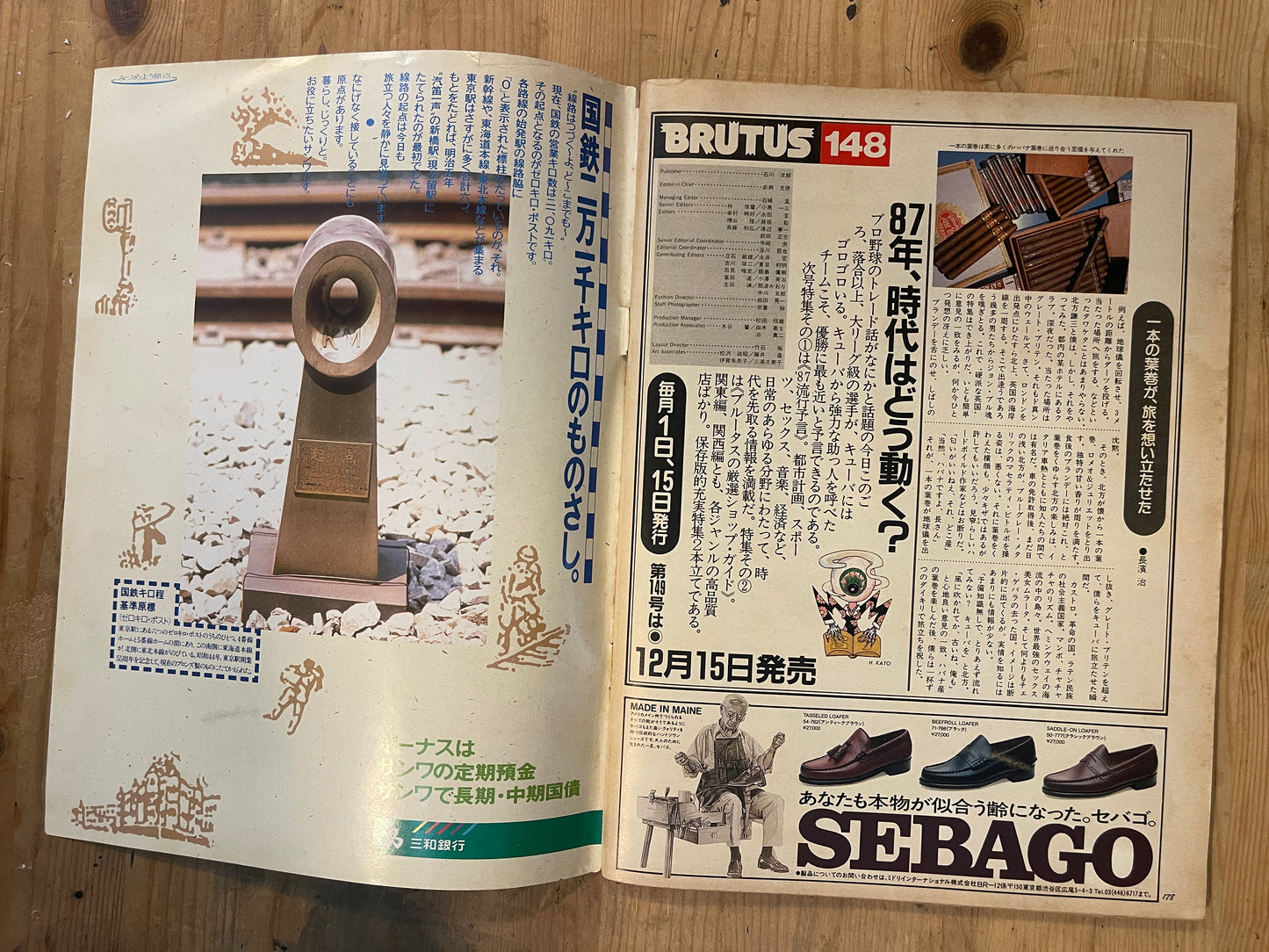 BRUTUS Magazine Japan Issue 148 – December 1986 – Distant Cuba Feature | Vintage