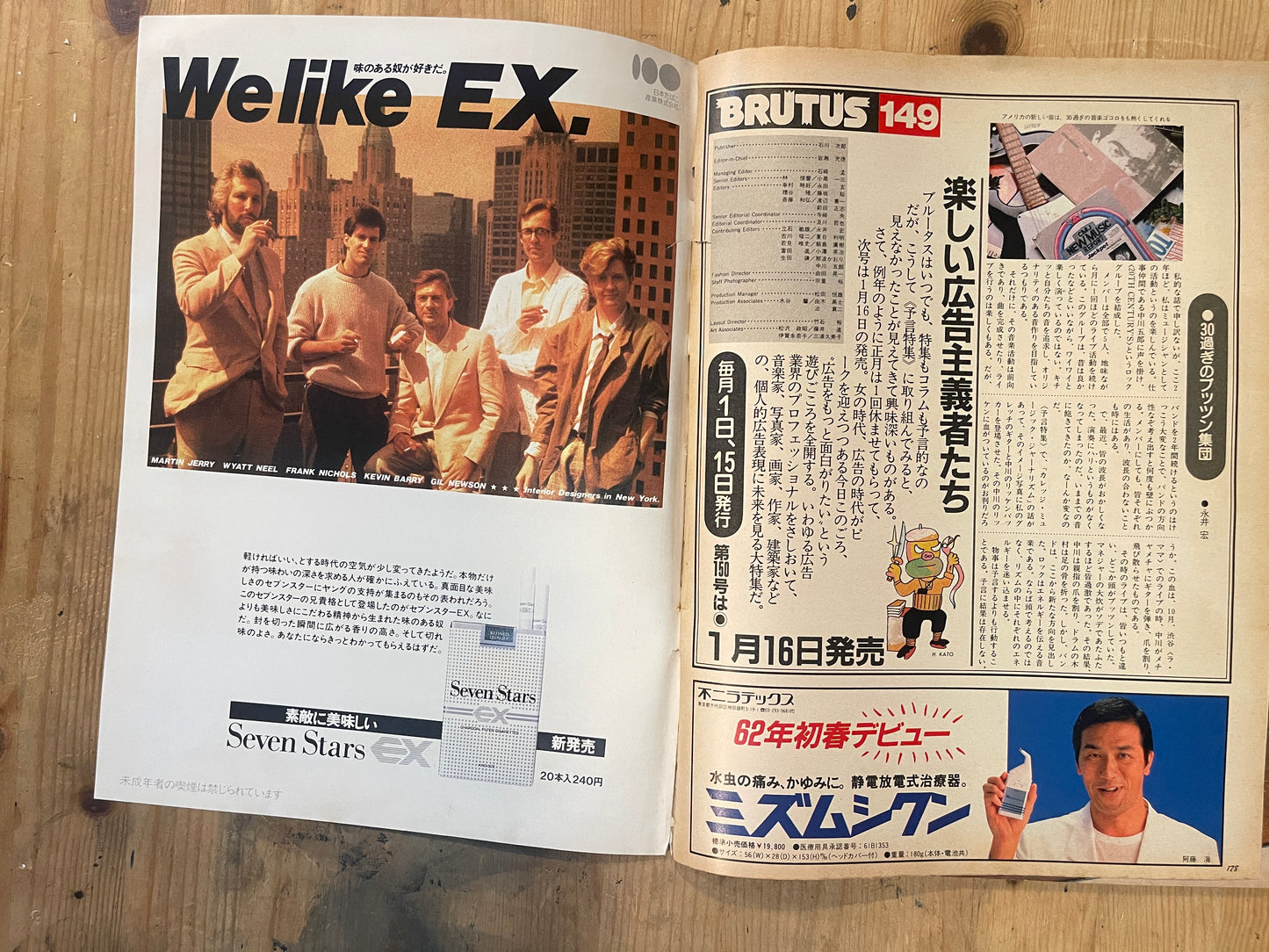 BRUTUS Magazine Japan Issue 149 – January 1987 – VISIONS OF 87s Feature | Vintag
