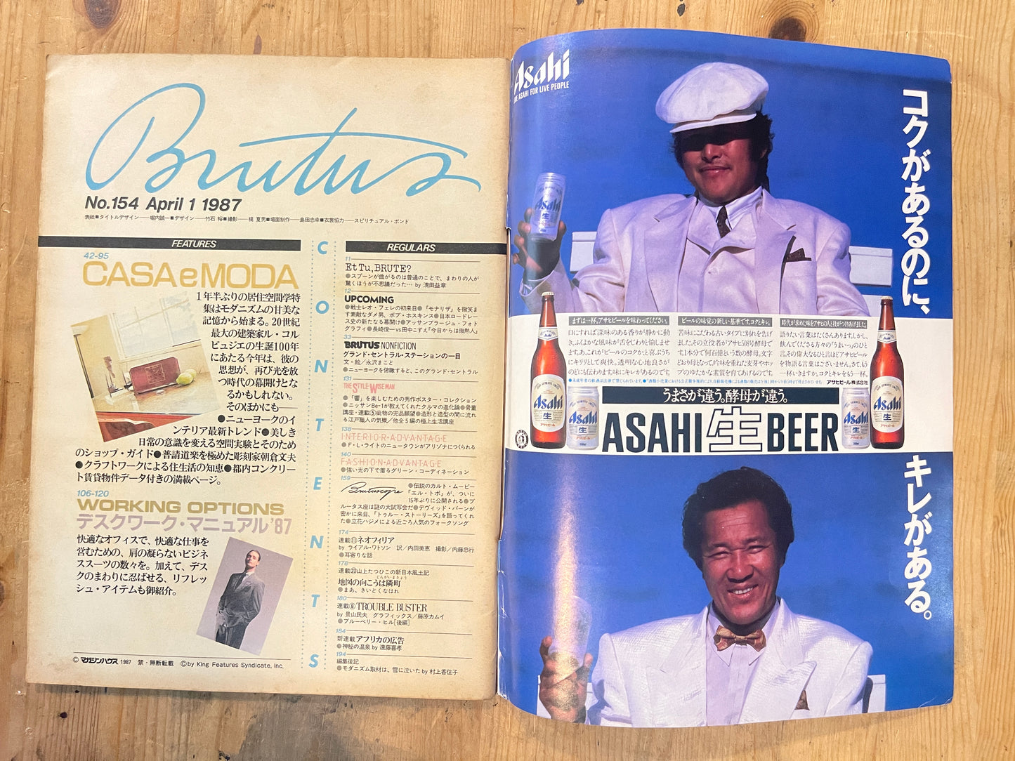 BRUTUS Magazine Japan Issue 154 – April 1987 – CASA e MODA Feature | Vintage Jap