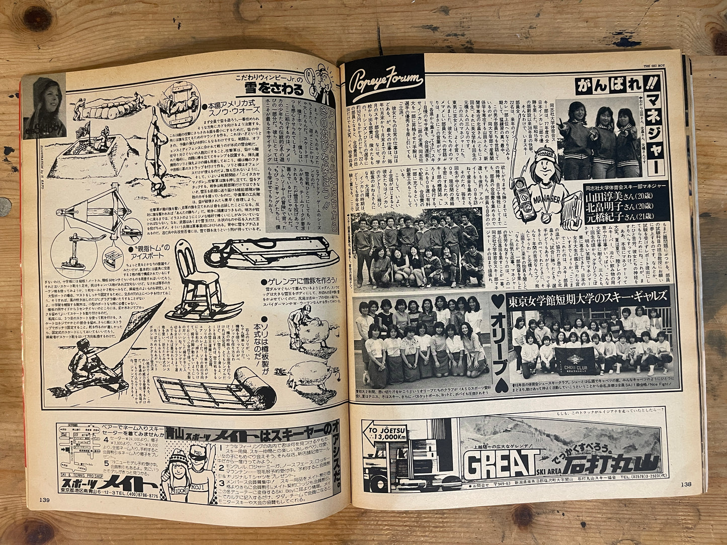 POPEYE Special Issue Vol.2 – August 20, 1979|“THE SKI BOY” Feature|Japanese Magazine