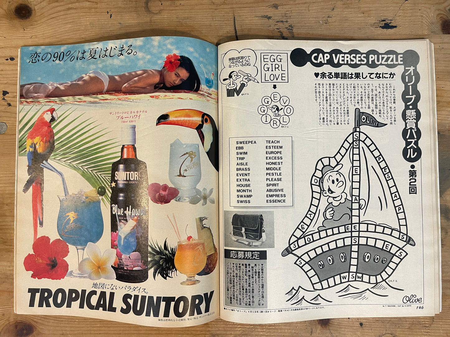 OLIVE 創刊号(1982年6月3日発行)|女子のためのライフスタイルマガジン創刊号 OLIVE First Issue – June 3, 1982 | Japanese Teen Girls’ Lifestyle Magazine Debut|Japanese Magazine