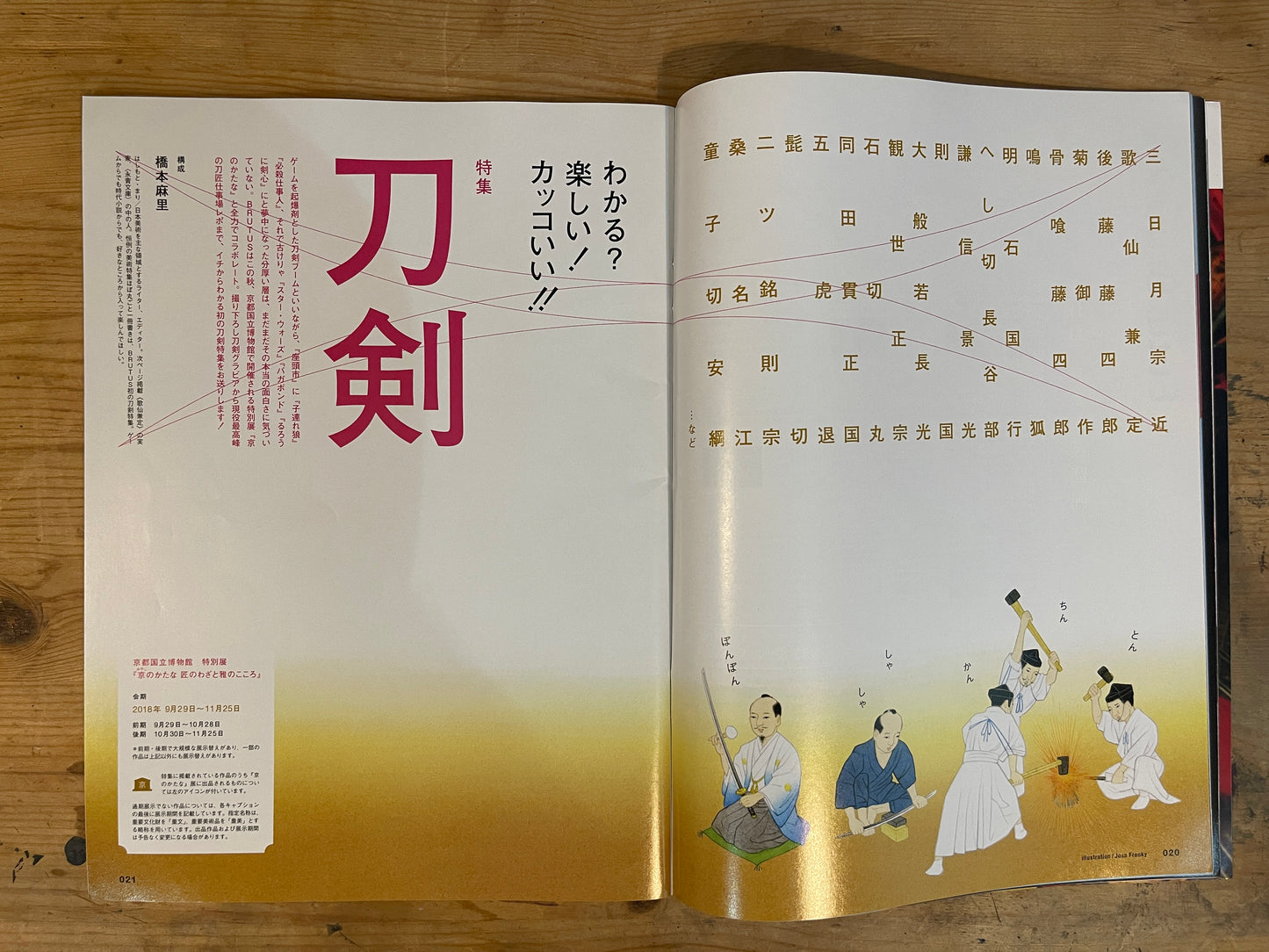 BRUTUS September 15, 2018 No.877 Swords: Understandable, Fun, and Cool! | Japanese Magazine