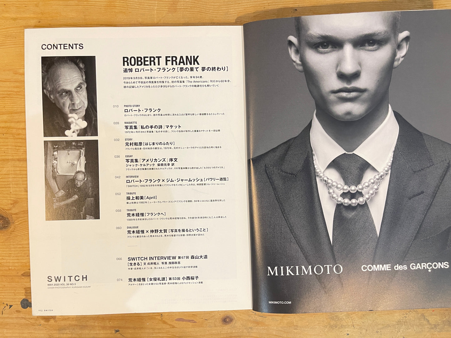 SWITCH May 2020 Vol.38 No.5 – Tribute to Robert Frank|Japanese Magazine