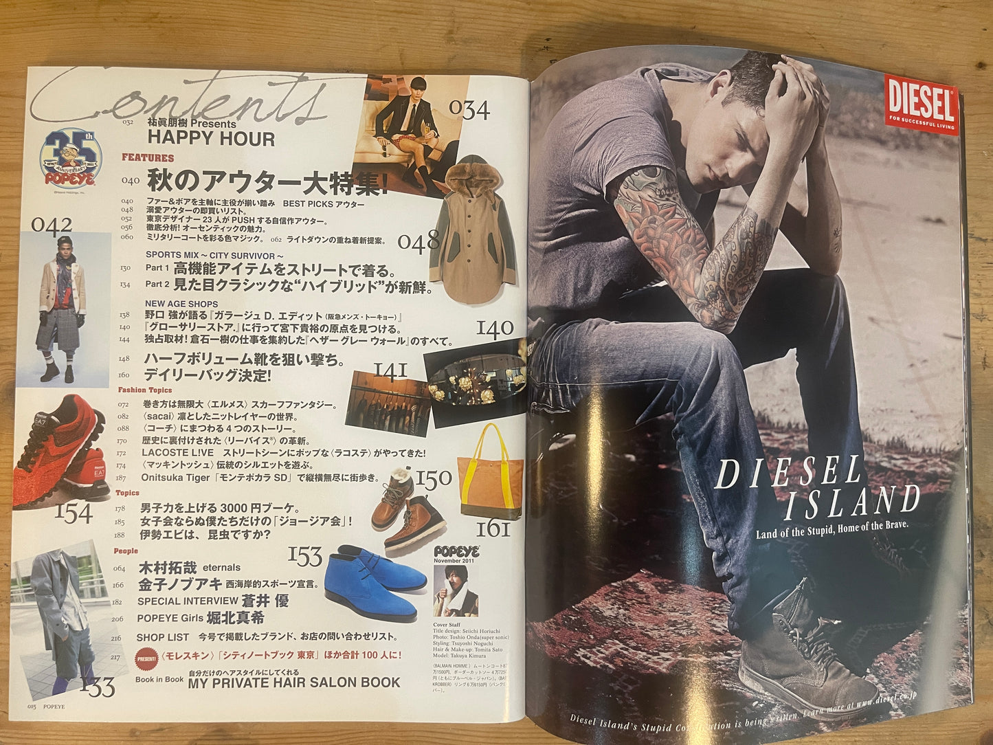 POPEYE 2011年11月号|ずば抜けてファー&ボア アウターBEST PICKS POPEYE November 2011 – Outstanding Fur & Boa Outerwear Best Picks