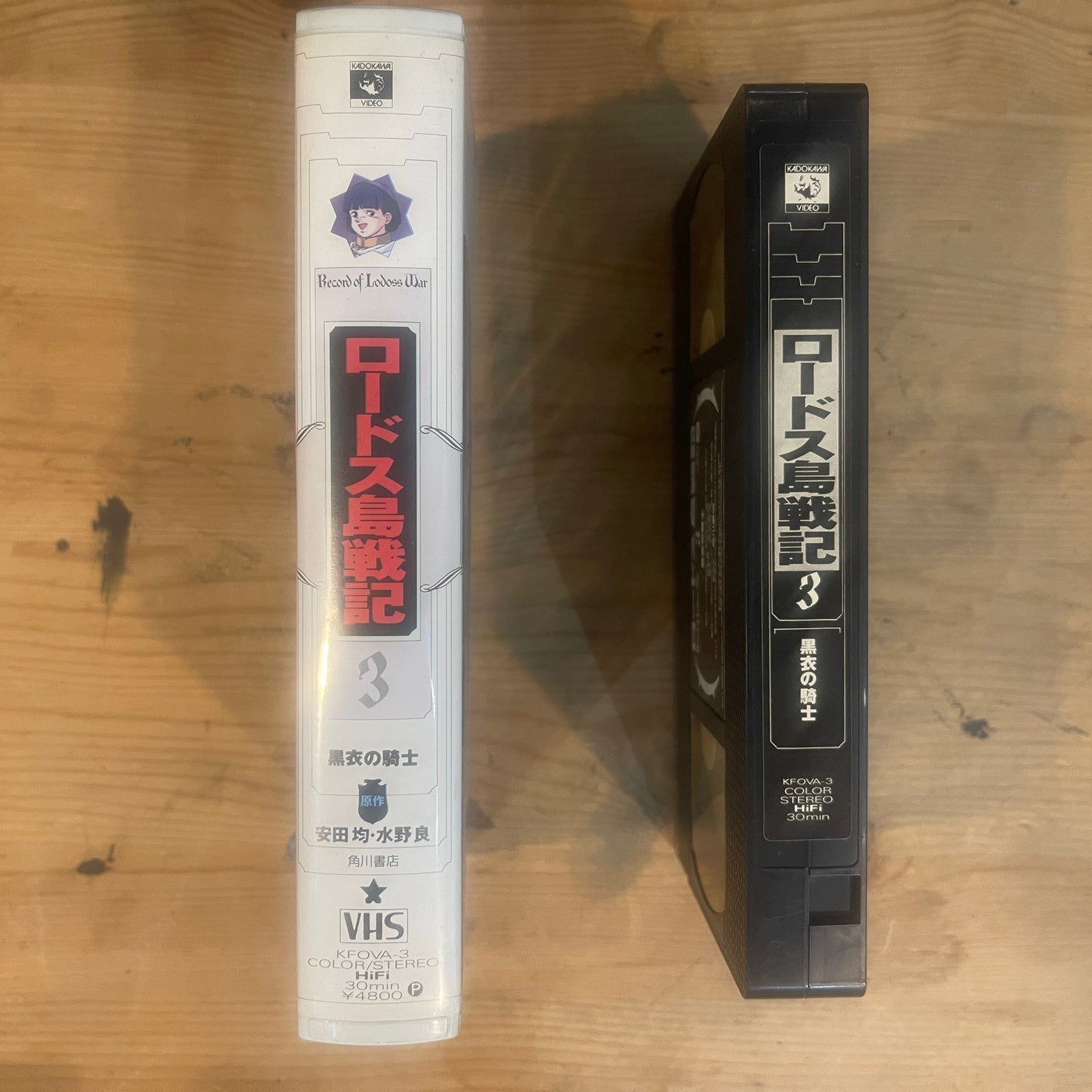 【レア/未確認】ロードス島戦記 OVA VHS 第3巻 「黒衣の騎士」 / Record of Lodoss War OVA Vol. 3 "The Black Knight" - UNTESTED