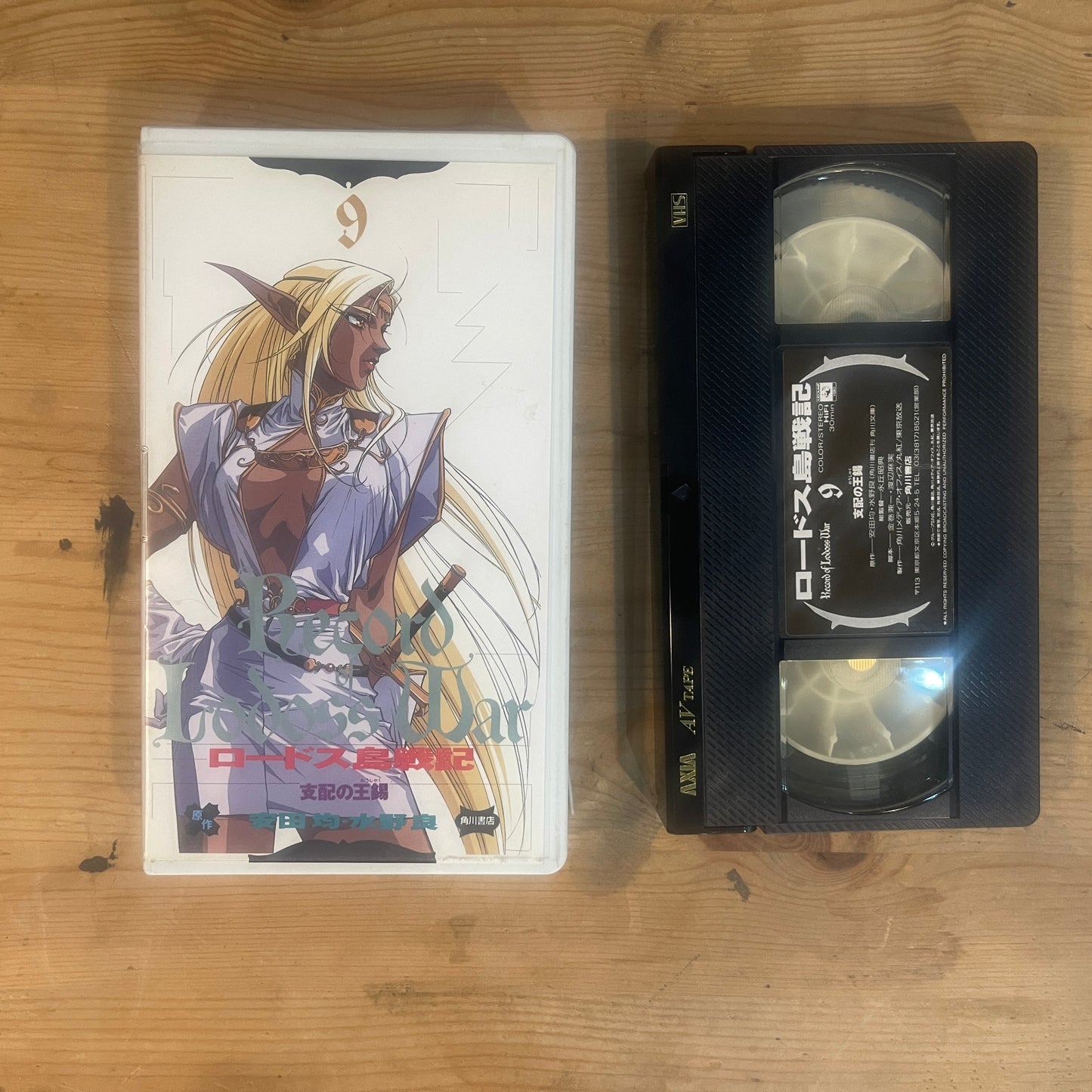 【レア/未確認】ロードス島戦記 OVA VHS 第9巻 「支配の王錫」 / Record of Lodoss War OVA Vol. 9 "The Scepter of Domination" - UNTESTED