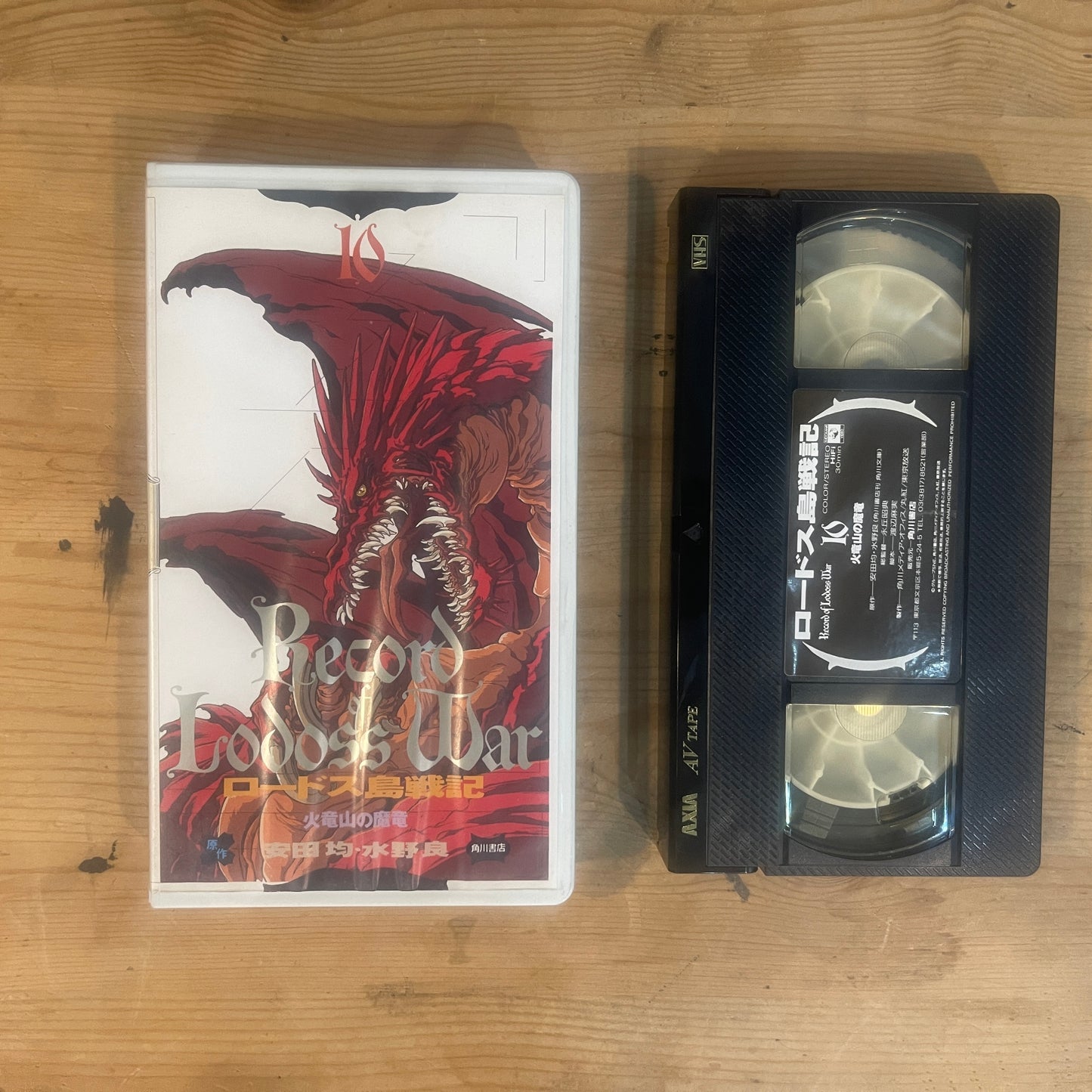 【レア/未確認】ロードス島戦記 OVA VHS 第10巻 「火竜山の魔竜」 / Record of Lodoss War OVA Vol. 10 "The Dragon of Fire Dragon Mountain" - UNTESTED