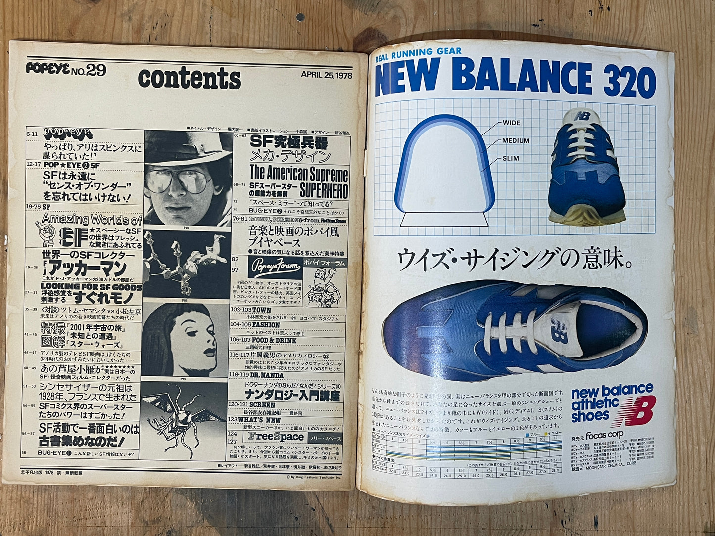 POPEYE Magazine – Issue No.29 – April 25, 1977 | “AMAZING WORLD OF SF” Feature｜Japanese Magazine