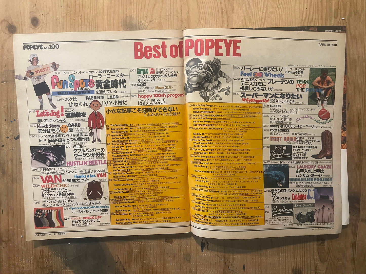 POPEYE No. 100 (published April 10, 1981) | 100th Issue Special Edition | Japanese Magazine
