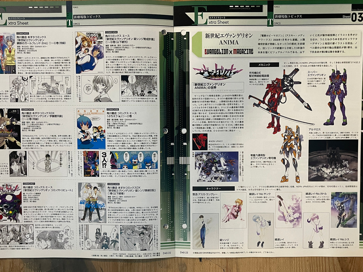 EVANGELION CHRONICLE Revised Vol.40 (2010) – Japan Anime Mook｜Neon Genesis Evangelion