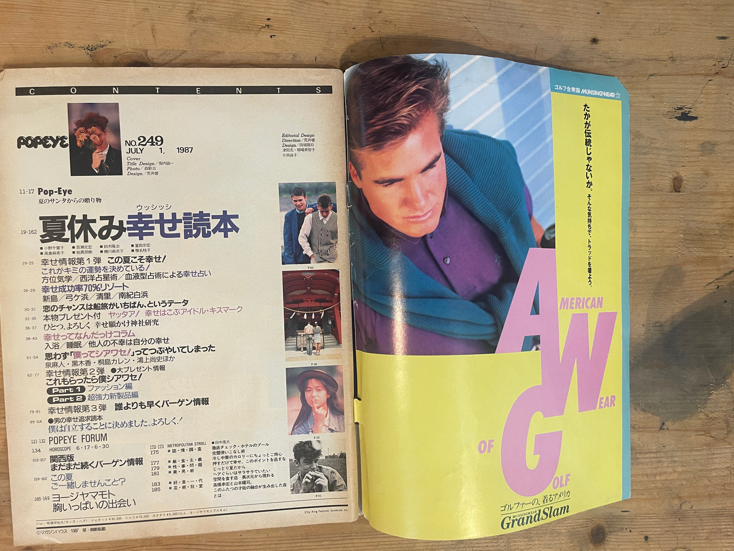 POPEYE 1 July 1987 Issue No.249 “Summer Vacation Happiness Reader”｜Japanese Magazine