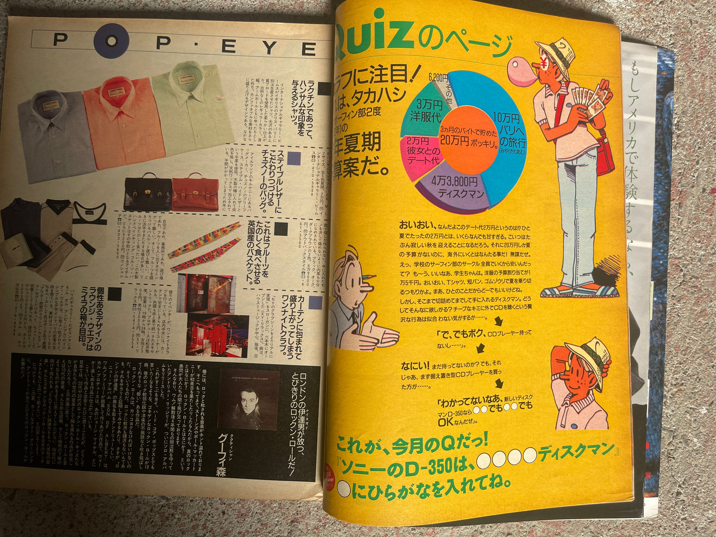 POPEYE（ポパイ）1990年6月6日号 No.316 – ’90年なんでもランキング表 POPEYE June 6, 1990 Issue No.316 – 1990 “Everything Ranking” Special